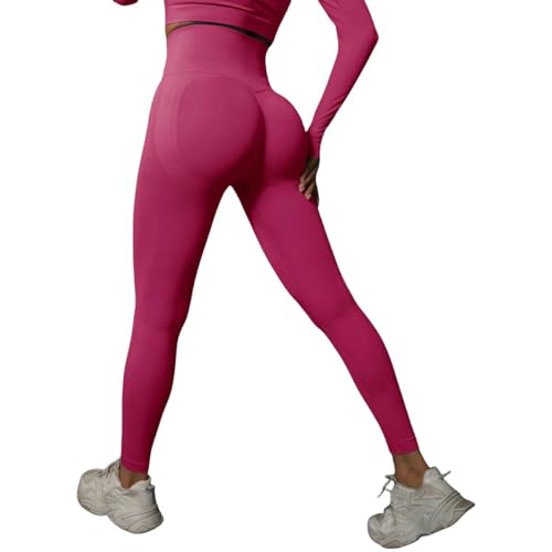 SMYTJSYC Yoga-Leggings für Damen, zum Anheben der Hüfte, Fitnessstudio, nahtlose Sporthose, hohe Taille, Fitness, Po, Laufhose von SMYTJSYC