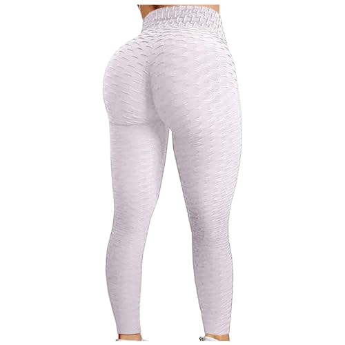 SMYTJSYC Yogahose für Damen, hohe Taille, Bauchkontrolle, schlankmachend, Booty-Leggings, Workout, Laufen, Po-Lift-Strumpfhose von SMYTJSYC