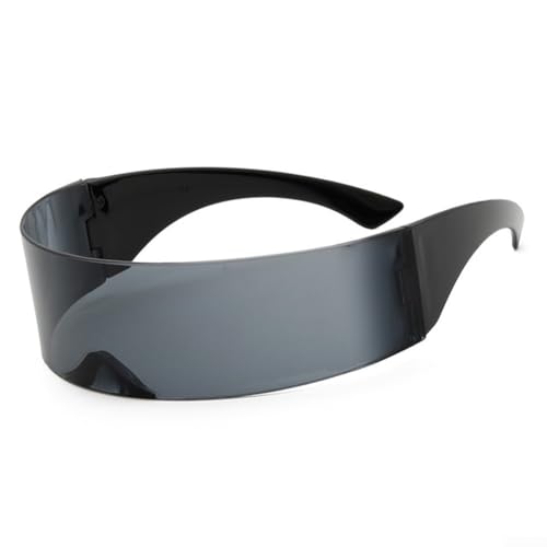 SMZhomeone Kratzfeste Outdoor-Fahrradbrille, MTB-Fahrrad-Sonnenbrille, Anti-UV-Brille für Herren und Damen, leicht (grau) von SMZhomeone