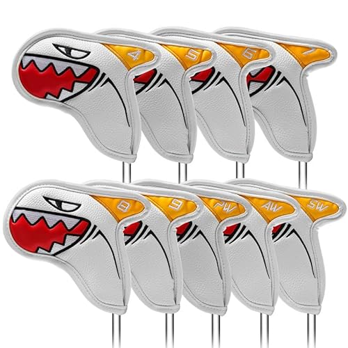 SchläGerkopfhüLlen Golf-Eisenabdeckungen Golfclub-Head-Cover Stile, beide Männer und Frauen können verwenden Golf SchläGerhauben (Color : Plum) von SNAHLPER