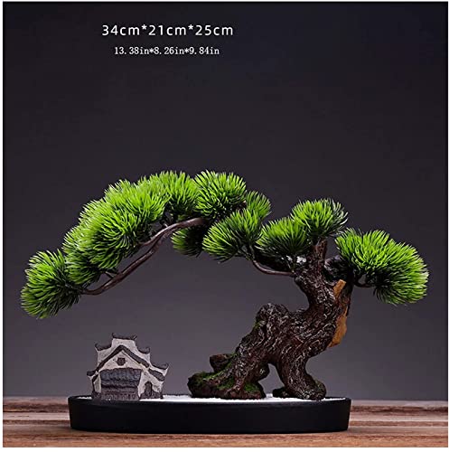 Künstlicher Bonsai, künstlicher Baum, kreative Simulation, grüne Pflanze, Topfpflanze für Wohnzimmer, Bonsai, Pflaumenblüte, künstliche Blume, künstlicher Baum für den Innenbereich, Schrank (Farbe: von SNHHNSW