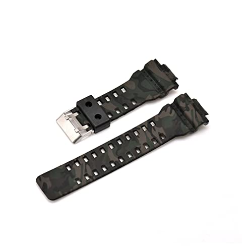 SNHHNSW Gummi-Uhrenarmband, passend für G-Shock, Ersatz, schwarz, Camouflage, sportlich, wasserdicht, Uhrenarmbänder, Zubehör, 16 mm, Uhrengürtel, Uhrenarmband (Farbe: Camouflage Nr. 2, Größe: 16 mm) von SNHHNSW