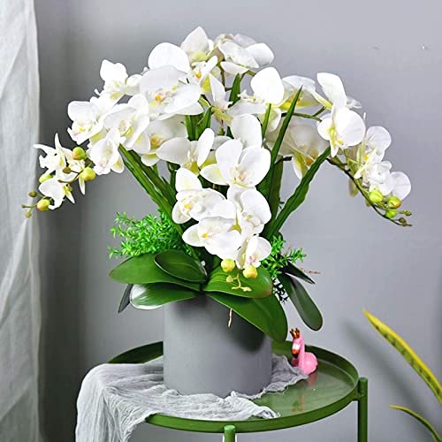 SNHHNSW Künstliche Blume, künstlicher Bonsai mit Vase, künstliche Phalaenopsis-Blumen aus Seide, Schmetterlingsorchidee mit Vase, Set mit Kunstpflanze, Hochzeitsdeko, Kunstblumen, Schreibtischdeko, von SNHHNSW