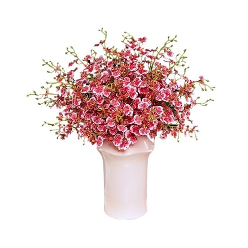 SNHHNSW Künstliche Blumen, exquisiter Blumenstrauß, Blumenarrangement, Wohnzimmerdekoration, Simulation, Blumenarrangement, Tisch mit Keramikvase, künstliche Blumen von SNHHNSW