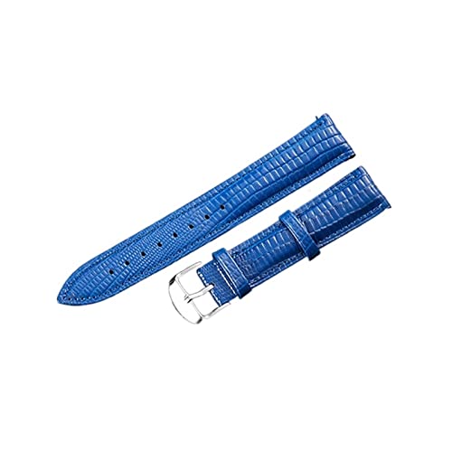 SNHHNSW Modisches Uhrenarmband, Lederarmband, Uhrenzubehör, Dornschließe, Riemen, Gürtel, Marke, Damenuhr, Uhrenarmband (Farbe: Blau, Größe: 22 mm) von SNHHNSW