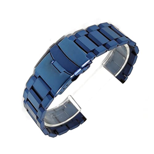 SNHHNSW Passend für 18 mm, 20 mm, 22 mm, 24 mm Uhrenarmband aus Edelstahl mit Sicherheitsverschluss, Ersatzarmband aus hochwertigem Uhrenarmband von SNHHNSW