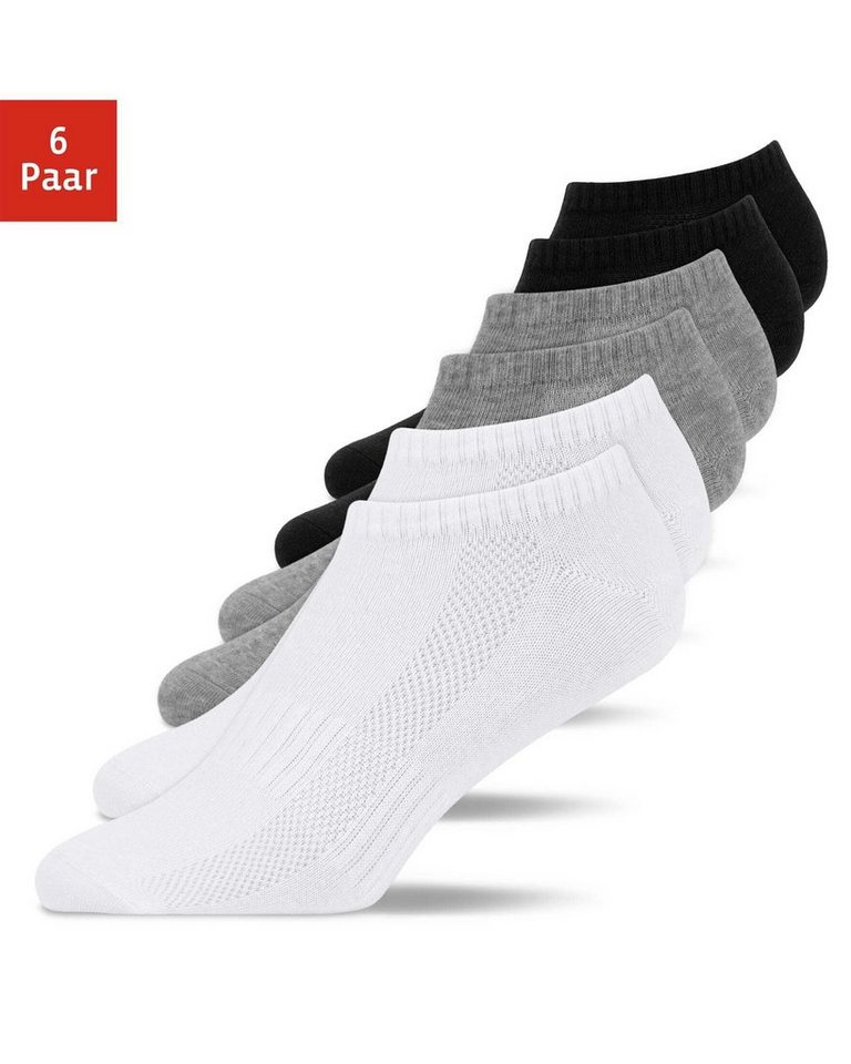 SNOCKS Sneakersocken kurze Socken für Herren & Damen (6-Paar) aus Bio-Baumwolle, für jeden Schuh und Anlass von SNOCKS