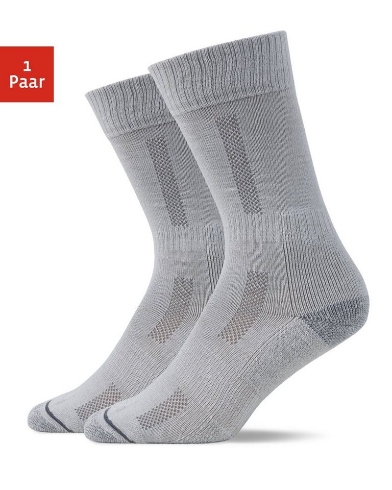 SNOCKS Wandersocken Hiking Socks für Damen & Herren (1-Paar) mit Merinowolle, garantiert keine Schweißfüße von SNOCKS