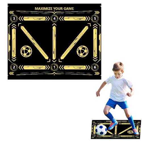 SNONESIY Fussball Trainingsmatte 60x90cm - Fußballmatte mit App, Ballkontrolle, Trainingsmatte, Gelb SNONESIY Fussball Trainingsmatte 60x90cm - Fußballmatte mit App, Ballkontrolle, Trainingsmatte, Gelb von SNONESIY