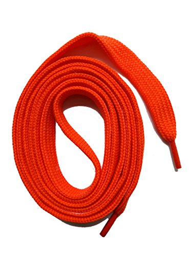 SNORS SCHNÜRSENKEL flach ORANGE 110cm, reißfest, Made in Germany, universelle Flachsenkel aus Polyester für Sportschuhe Sneaker Turnschuhe und Kinderschuhe - ÖkoTex, 6mm breit von SNORS