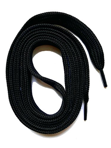 SNORS SCHNÜRSENKEL flach SCHWARZ 130cm, reißfest, Made in Germany, universelle Flachsenkel aus Polyester für Sportschuhe Sneaker Turnschuhe und Laufschuhe - ÖkoTex, 6mm breit von SNORS