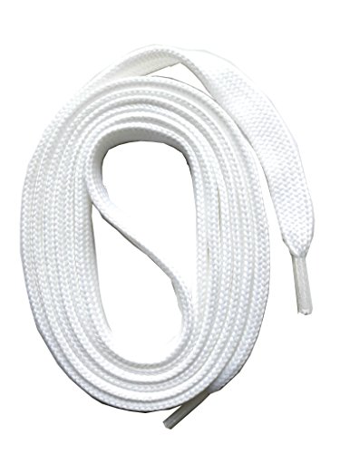 SNORS SCHNÜRSENKEL flach WEISS 130cm, reißfest, Made in Germany, universelle Flachsenkel aus Polyester für Sportschuhe Sneaker Turnschuhe und Laufschuhe - ÖkoTex, 6mm breit von SNORS