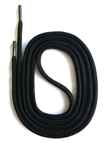 SNORS Schnürsenkel rund SCHWARZ 105cm Ø5mm, Sicherheitssenkel für Arbeitsschuhe & Wanderschuhe - sehr reißfest, waschbar, Schuhband, Outdoor von SNORS