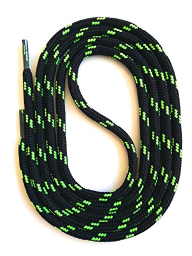SNORS Schnürsenkel rund SCHWARZ NEONGRÜN 150cm Ø5mm, Sicherheitssenkel für Arbeitsschuhe & Wanderschuhe - sehr reißfest, waschbar, Schuhband SNORS Schnürsenkel rund SCHWARZ NEONGRÜN 150cm Ø5mm, Sicherheitssenkel für Arbeitsschuhe & Wanderschuhe - sehr reißfest, waschbar, Schuhband von SNORS