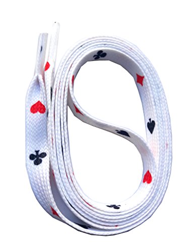 SNORS bedruckte Schnürsenkel POKER 140cm, 10mm breit - flache Schuhbänder mit Motiv, reißfest, waschbar, Laces mit Muster für Sneaker, Chucks, universell SNORS bedruckte Schnürsenkel POKER 140cm, 10mm breit - flache Schuhbänder mit Motiv, reißfest, waschbar, Laces mit Muster für Sneaker, Chucks, universell von SNORS