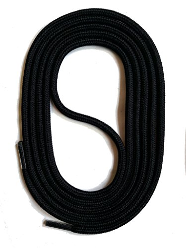 SNORS runde Schnürsenkel SCHWARZ 130cm Ø3mm - stabil, reißfest, waschbar, robuste Schuhbänder für Sneaker Sport- und Laufschuhe Laces Kordel von SNORS