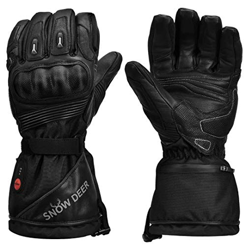 SNOW DEER Beheizte Handschuhe,Motorrad Handschuhe,Wiederaufladbarem Lithium Akku Skifahren Fausthandschuhe für Herren Damen,Skifahren Jagen Reiten Radfahren Camping (schwarz, S-1) SNOW DEER Beheizte Handschuhe,Motorrad Handschuhe,Wiederaufladbarem Lithium Akku Skifahren Fausthandschuhe für Herren Damen,Skifahren Jagen Reiten Radfahren Camping (schwarz, S-1) von SNOW DEER