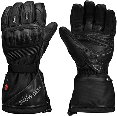 SNOW DEER Beheizte Handschuhe,Motorrad Handschuhe,Wiederaufladbarem Lithium Akku Skifahren Fausthandschuhe für Herren Damen,Skifahren Jagen Reiten Radfahren Camping (schwarz, M) SNOW DEER Beheizte Handschuhe,Motorrad Handschuhe,Wiederaufladbarem Lithium Akku Skifahren Fausthandschuhe für Herren Damen,Skifahren Jagen Reiten Radfahren Camping (schwarz, M) von SNOW DEER
