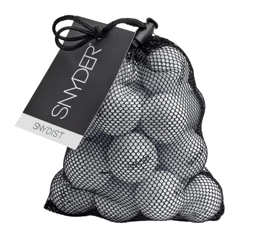 SNYDER - SNY DIST Premium Golfbälle | 20 Stück im Ballnetz | Ideal für: Maximale Ballgeschwindigkeit, Lange Schläge & gerade Flugbahnen | Golfball Farbe: Weiß von SNYDER