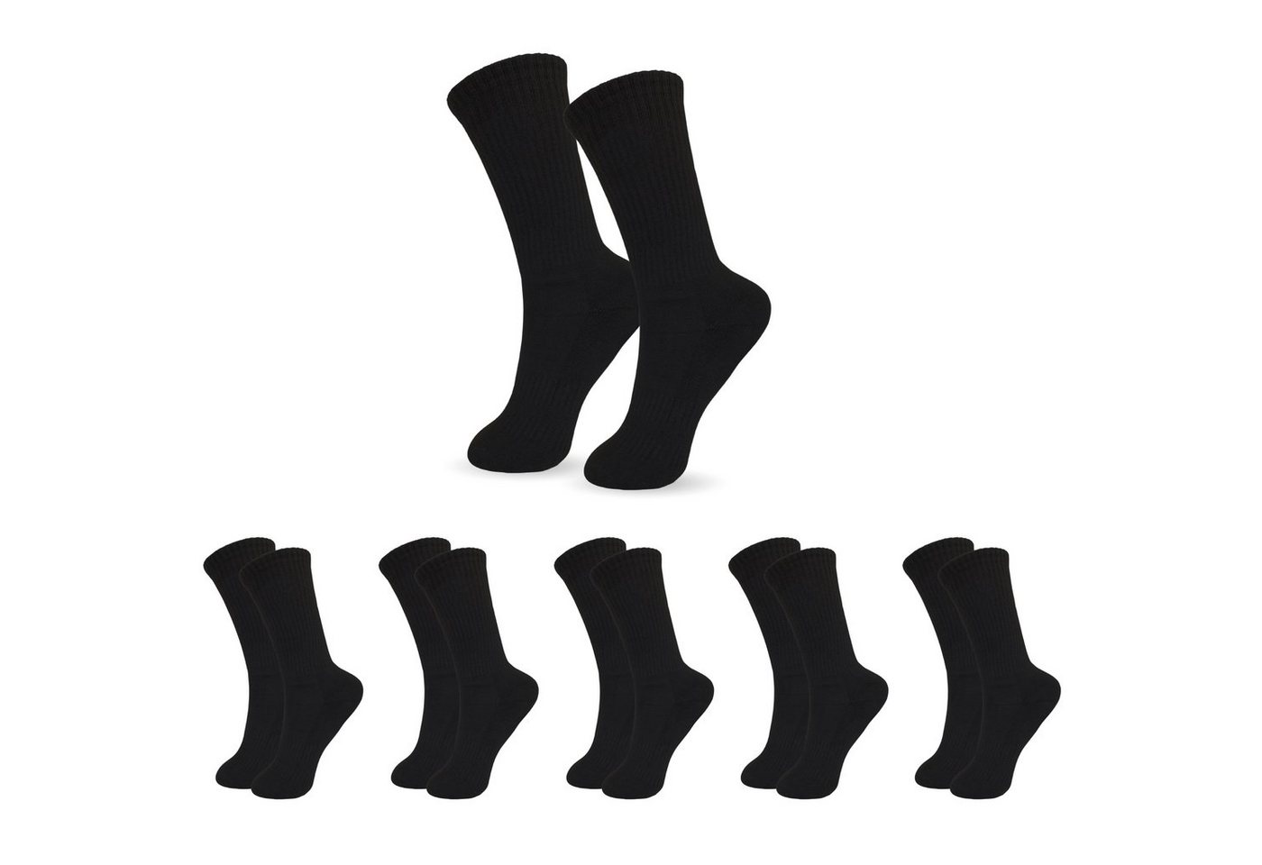 SO.I Tennissocken Sport Socken Für Damen & Herren Lange Freizeit-Socken aus Baumwolle (ohne drückende Naht, 5-15er Pack) Atmungsaktive Funktion von SO.I