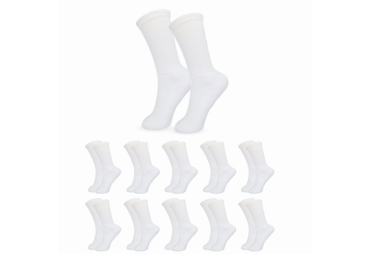 SO.I Tennissocken Sport Socken Für Damen & Herren Lange Freizeit-Socken aus Baumwolle (ohne drückende Naht, 5-15er Pack) Atmungsaktive Funktion von SO.I