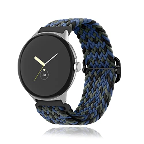 Armbänder für Google Pixel Watch Stoff Nylon Solo Loop Set Damen Herren Sport Watch Ersatzarmband Kompatibel mit Google Pixel Watch Armbänder (3) von SOCFLO