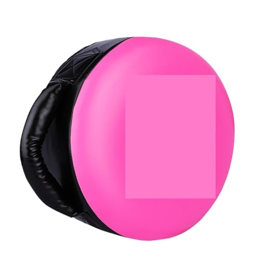 Box-Fitnessgerät Schlagpolster MMA Kickboxen Round Strike Shield Tart, Training Mauy Thai Big Pad Tart Boxen Schlaghandschuhe für Kinder oder Erwachsene für Trainieren(Pink) von SOFTTO