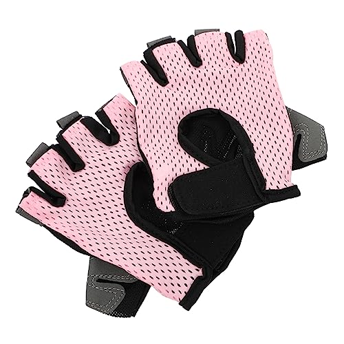 SOIMISS 1 Paar Halbfinger-Handschuhe Reithandschuhe Halbfingerhandschuhe atmungsaktive Fahrradhandschuhe Fäustlinge Kinder sportgeräte Sport geräte Nylon-Fäustlinge Sporthandschuhe Rosa von SOIMISS