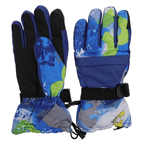 SOIMISS 1 Paar Skihandschuhe Vollfinger-schneehandschuhe Fahrradhandschuhe Für Den Winter wasserdichte Winterhandschuhe Snowboard-schneehandschuh Winddichte Handschuhe Baumwolle Blue von SOIMISS