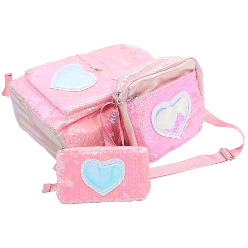 SOIMISS 1 Set 3 Teilig Pailletten Muttertasche Mädchen Rucksäcke Studententasche Schultasche Rucksäcke Für Mädchen Mädchen Rucksäcke Stilvoller Rucksack Schulrucksack von SOIMISS