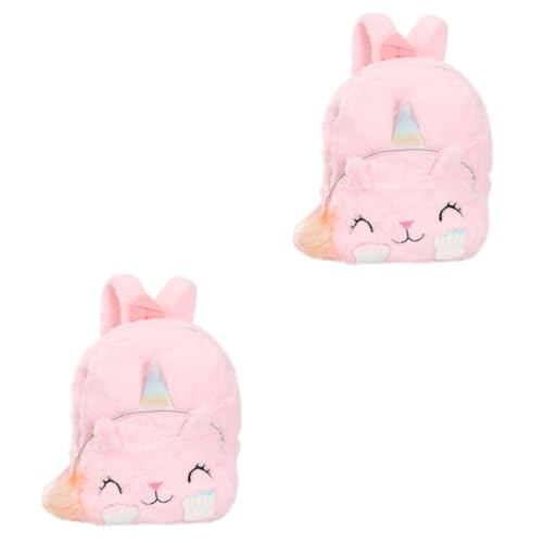 SOIMISS 2 Stück Einhorn Rucksack Plüschtiere Plüschtiere Rucksäcke Flauschige Stofftiere Mädchen Rucksäcke Rucksack Für Cartoon Campus Tasche Rucksäcke Schulrucksack Cartoon von SOIMISS