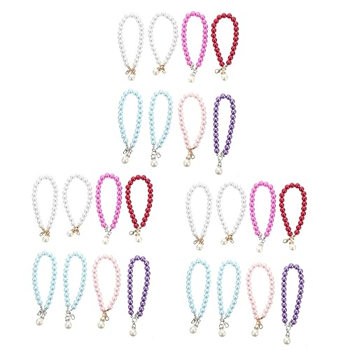 SOIMISS 24 STK Anhänger Telefon-Lanyards Perlen Telefonkette Puppe Schlüsselband Portable tragbare tuchent Frauen Tasche Perlen Charme Perlen Telefon hängende Kette Zinklegierung Colorful von SOIMISS