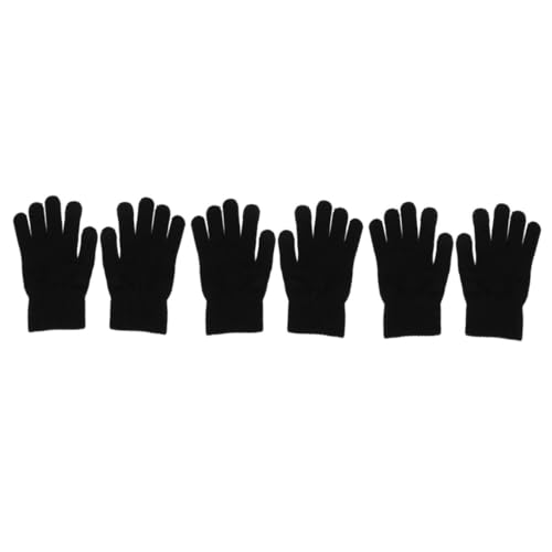 SOIMISS 3 Paar Strickhandschuhe Winterhandschuhe Herrenhandschuhe Winddichte Handschuhe Schwarze Fäustlinge Thermohandschuhe Laufhandschuhe Damen Warme Arbeitshandschuhe von SOIMISS