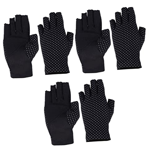 SOIMISS 3 Paare Sonnencreme-Handschuhe halbfinger Handschuhe bodentrampolin Outdoor kurzer mountenbikes Fingerlose Handschuhe dünn dünne Handschuhe Arbeitshandschuhe Reithandschuhe Black von SOIMISS