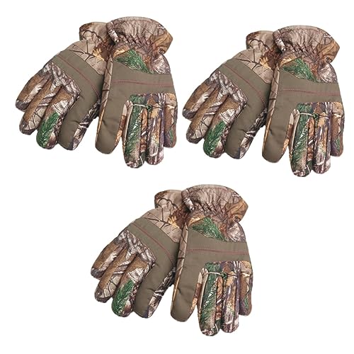 SOIMISS 3 Paare rutschfeste Handschuhe Zum Skifahren Camo Jungle Fahrradhandschuhe Verschleißfeste Handschuhe Skelett-Handschuhe Einfache Skihandschuhe Handschuhe Zum Trainieren von SOIMISS