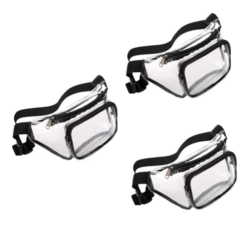 SOIMISS 3st Transparente Lauftasche Tragbare Brusttasche Outdoor-hüfttasche Durchsichtige Outdoor-Tasche Transparente Hüfttasche Praktische Hüfttasche Verschleißfeste Brusttasche Polyester von SOIMISS