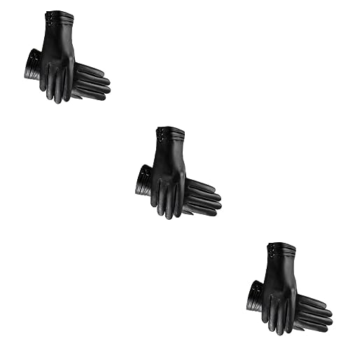 SOIMISS 3st Warme Handschuhe Fahrradhandschuhe Voller Finger Fahrradhandschuhe Für Kinder Skihandschuhe Handschuhe Zum Training Reithandschuhe Handschuhe Jungs Fahrrad Fäustlinge Black von SOIMISS