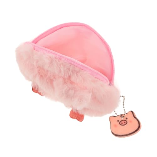 SOIMISS Schweine-Hintern-geldbörse Plüsch Geldbörse Damen Geldbörse Kawaii-geldbörse Mit Reißverschluss Geldbörse in Tierform Kleine Geldbörse Für Frauen Süße Geldbörse Rosa Polyester von SOIMISS