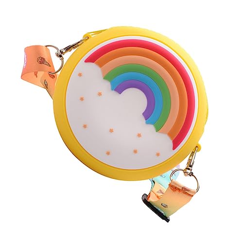 SOIMISS Umhängetasche Für Kinder Münzfach Geldbörse Gelbe Geldbörse Taschen Für Babymädchen Geldbörse Für Mädchen Kinder Geldbörse Mädchen Handtasche Regenbogen-umhängetasche Kieselgel von SOIMISS