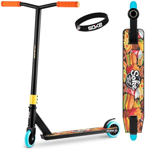 SOKE Go Scooter Roller Performance Roller Leistungsstarker Scooter Skatepark Stunts Trick Roller Tretroller Stadtroller Freestyle Kickscooter mit ABEC 9 Kugellagern Pu Material 82 cm Orangefarben SOKE Go Scooter Roller Performance Roller Leistungsstarker Scooter Skatepark Stunts Trick Roller Tretroller Stadtroller Freestyle Kickscooter mit ABEC 9 Kugellagern Pu Material 82 cm Orangefarben von SOKE
