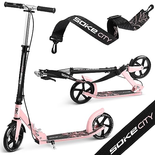 Soke City Stadtroller – Scooter Erwachsene – Großer Faltbarer Cityroller Mit Fuß- Und Handbremse – Tretroller Erwachsene – Cityroller Roller Für Erwachsene Soke City Stadtroller – Scooter Erwachsene – Großer Faltbarer Cityroller Mit Fuß- Und Handbremse – Tretroller Erwachsene – Cityroller Roller Für Erwachsene von SOKE