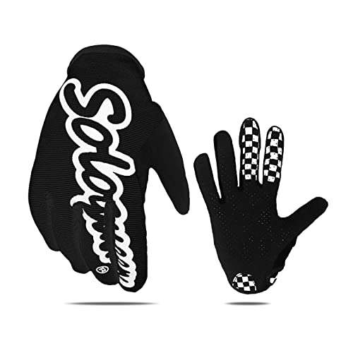 SOLO QUEEN Handschuhe für SIM Racing | Karting | ATV | alle Lenkrad Games | Kunstleder (Schwarz,M) von SOLO QUEEN