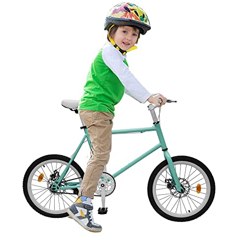 SOLOCJNL Kinderfahrrad, 20 Zoll Kinder Fahrrad Höhenverstellbar 220 lb Tragfähigkeit mit Mechanische Scheibenbremsen und Stoßdämpfende Gabeln für Mädchen und Jungen von SOLOCJNL