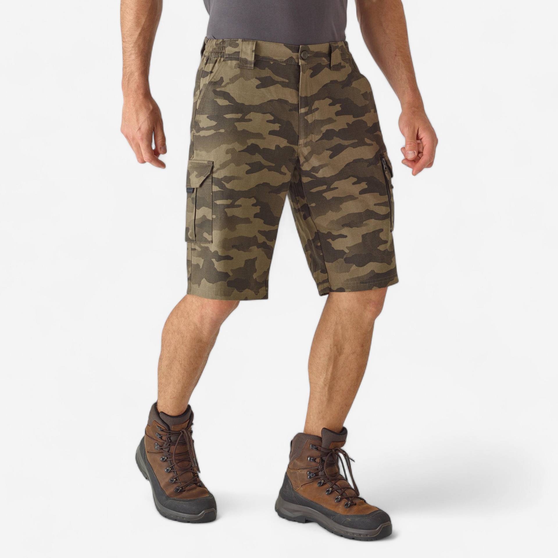 Bermuda 500 Cargo Jagdshorts Camouflage Halftone braun von SOLOGNAC