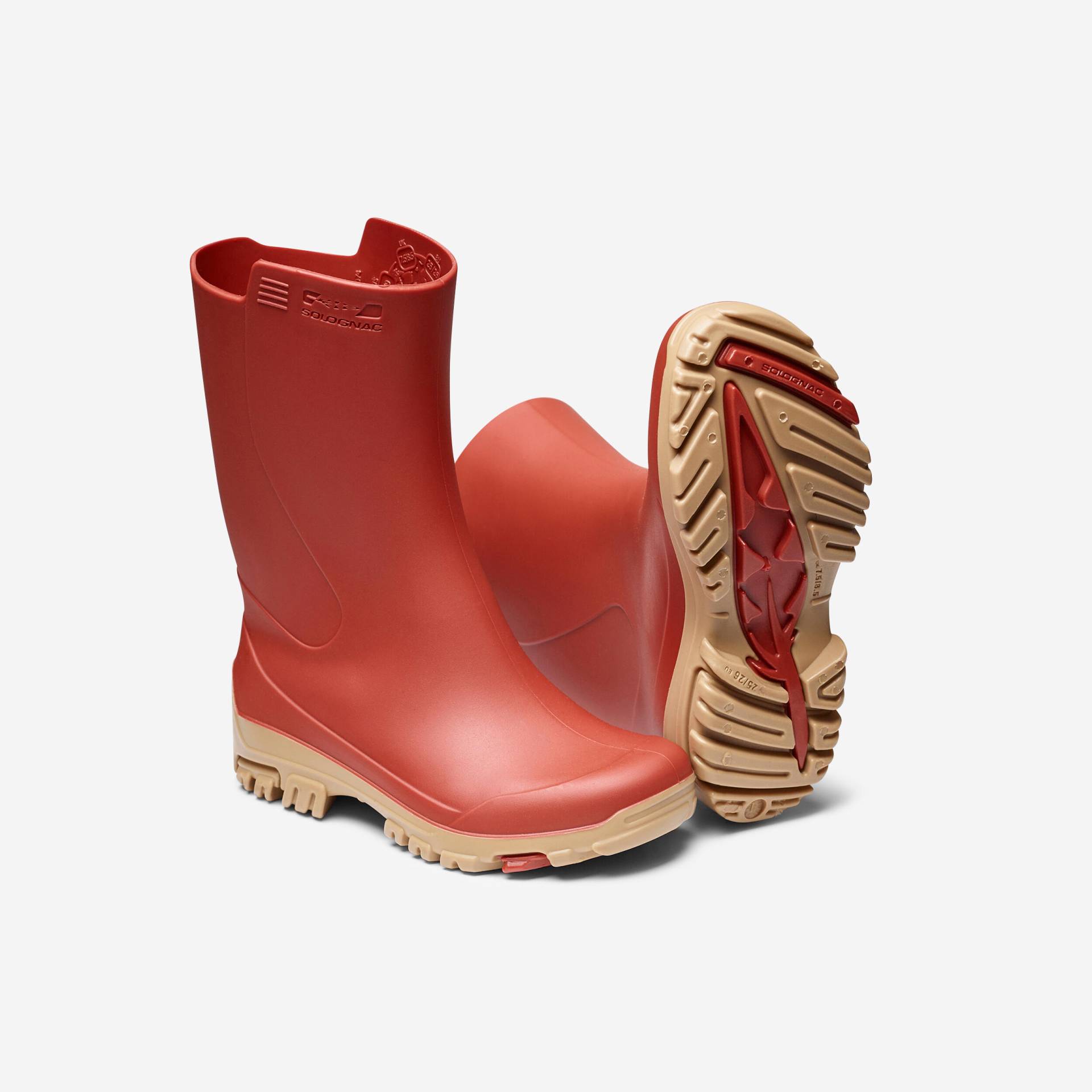 Gummistiefel Inverness 100 Kinder rot von SOLOGNAC