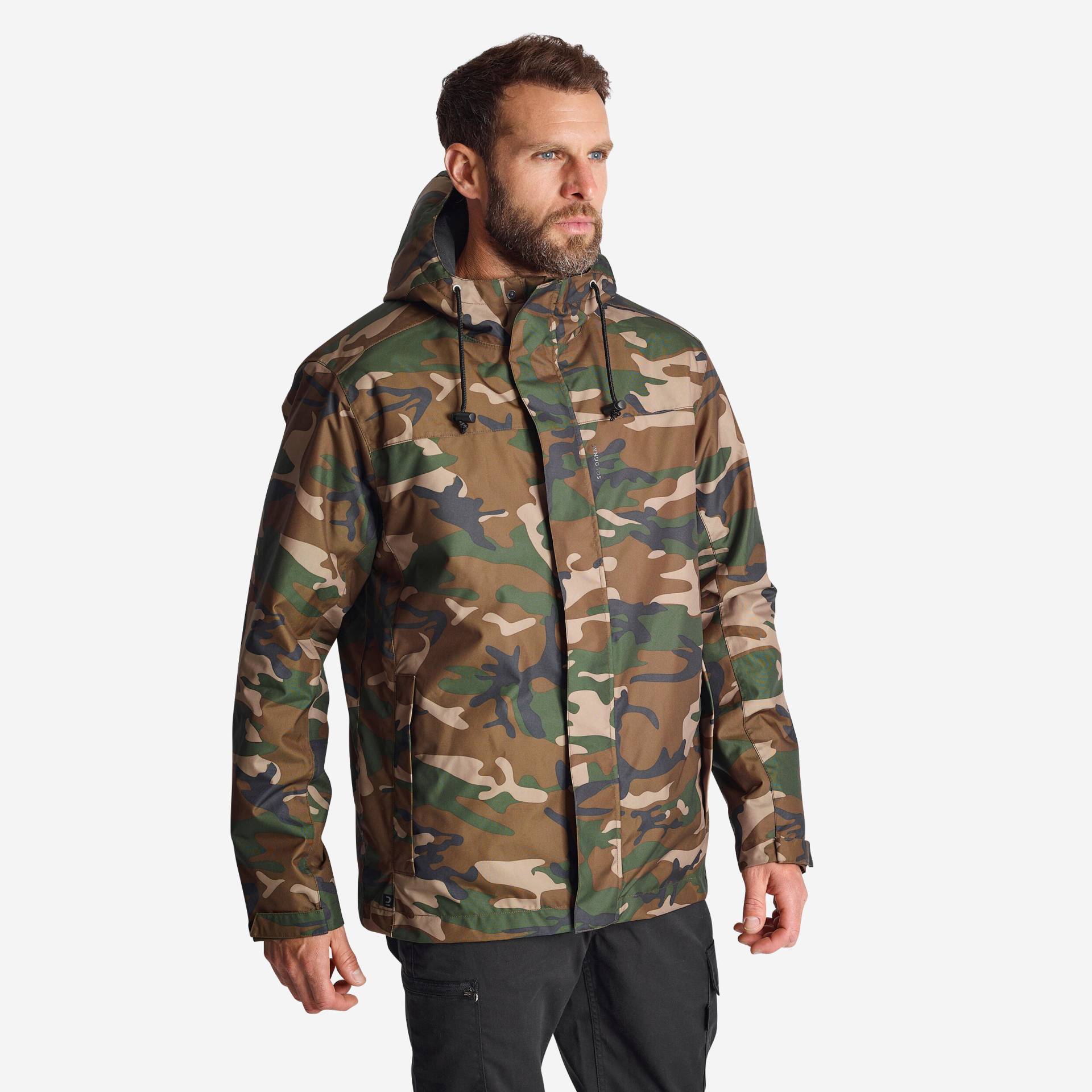 Jacke 100 wasserdicht warm Camouflage Woodland Jacke 100 wasserdicht warm Camouflage Woodland von SOLOGNAC