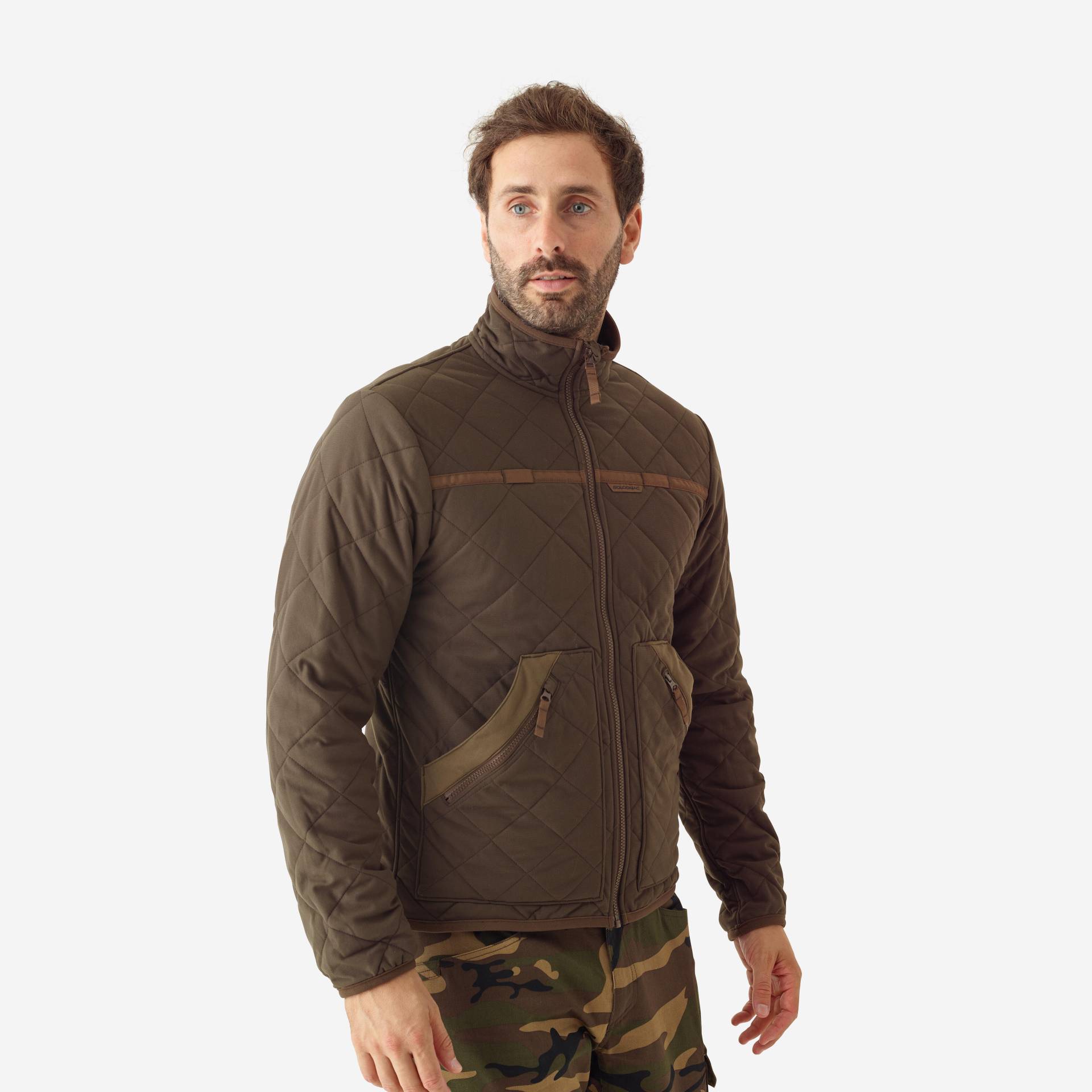 Jacke 500 wattiert geräuscharm braun Jacke 500 wattiert geräuscharm braun von SOLOGNAC