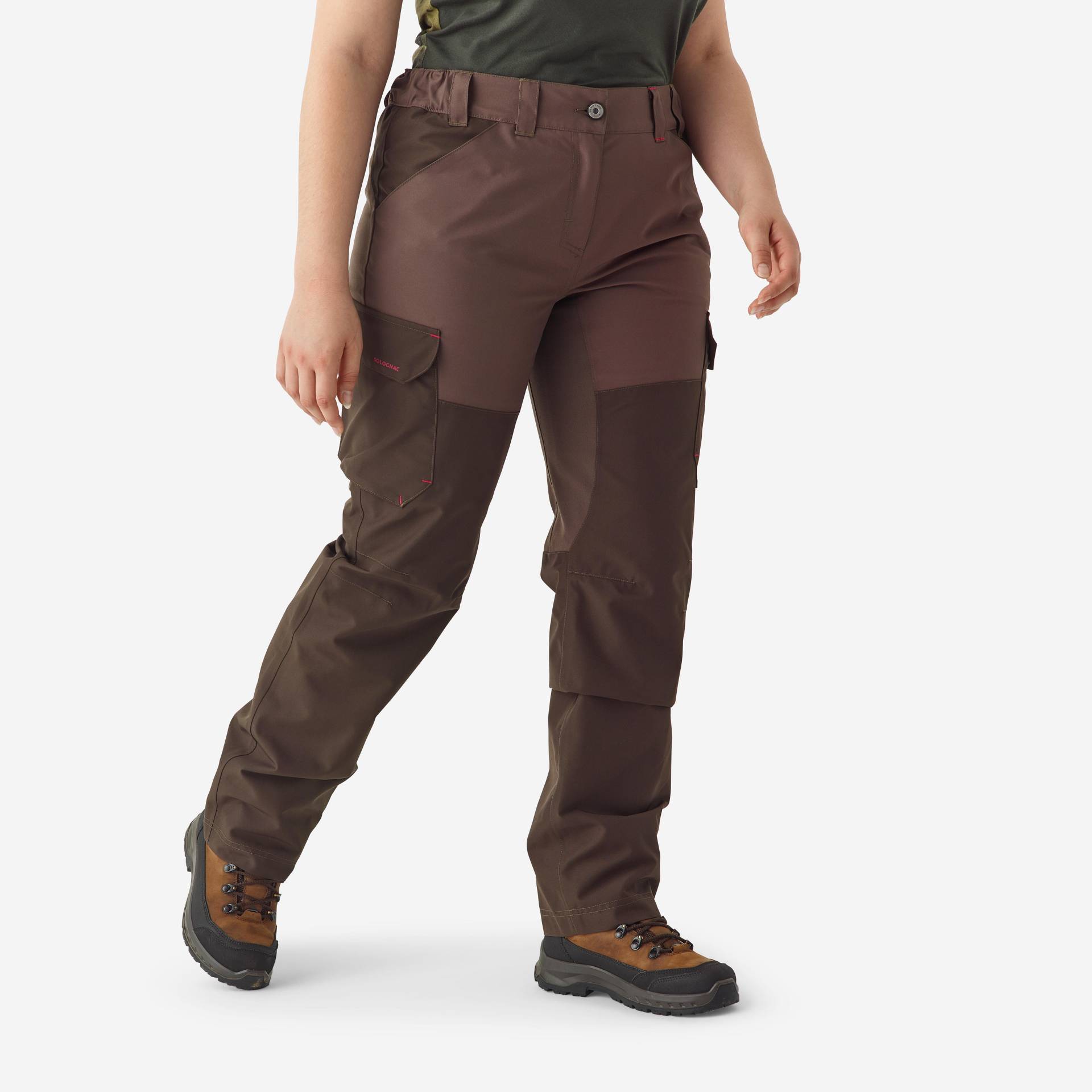 Jagd-Regenhose Damen 500 Cargo-Taschen braun Jagd-Regenhose Damen 500 Cargo-Taschen braun von SOLOGNAC