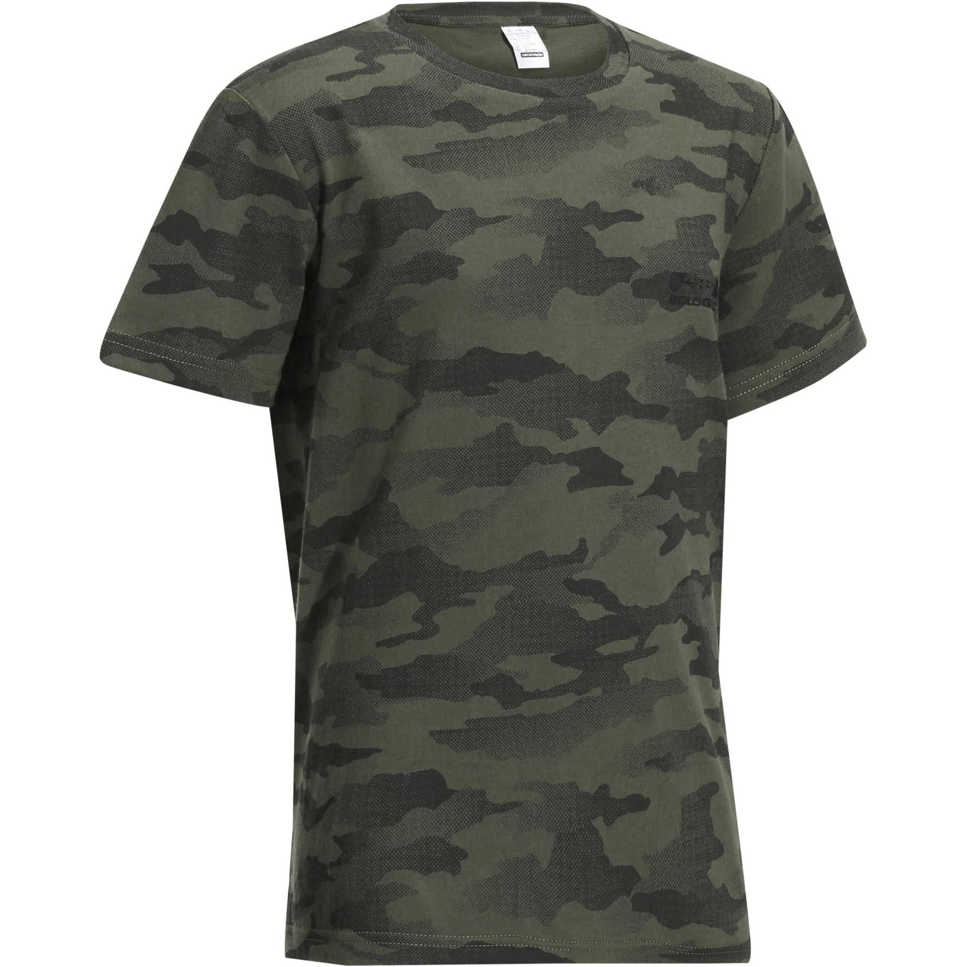 Jagd-T-Shirt 100 Kinder Camouflage grün von SOLOGNAC