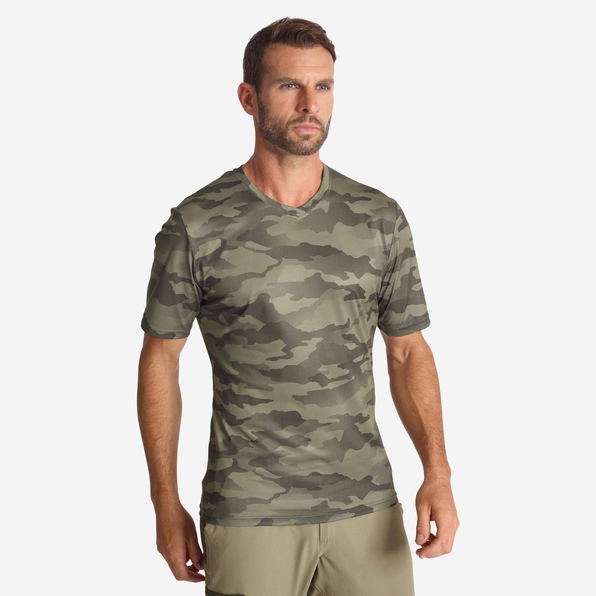 Jagd-T-Shirt 100 atmungsaktiv camouflage grün Jagd-T-Shirt 100 atmungsaktiv camouflage grün von SOLOGNAC